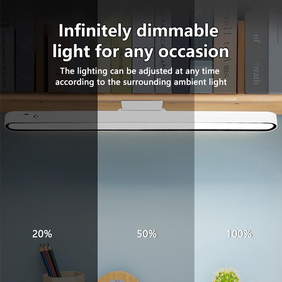 Remote Desk Lamp Magnetic Hanging Table Lamp Stepless Dimming Night Light USB Rechargeable Learning Lighting LED Reading Light