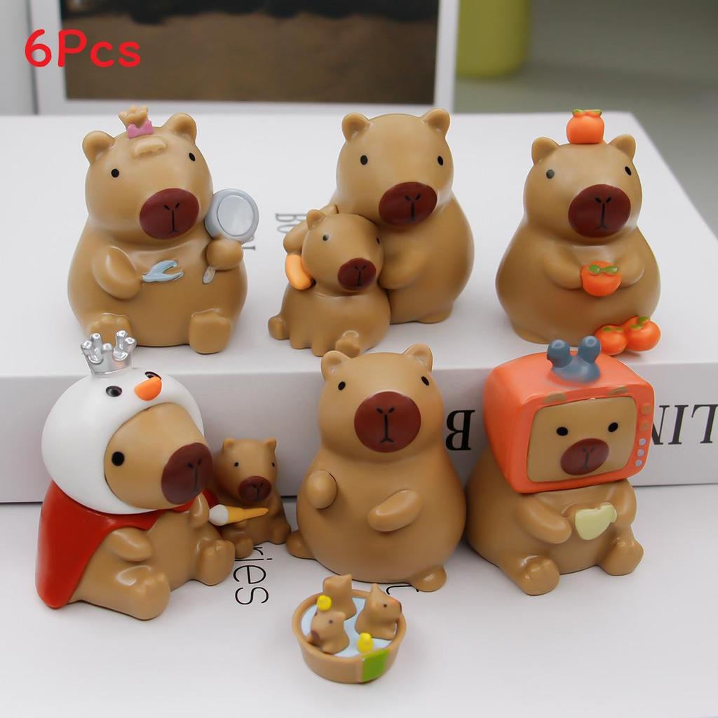 Capybara Character Miniatures Pvc Toys For Desk Decor And Gifts