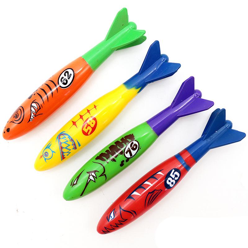 Kids Summer Shark Rocket Throwing Toy Swimming Pool Dive Game Water Fun Games Pool Toys Baby Water Educational Bath Toys Gifts