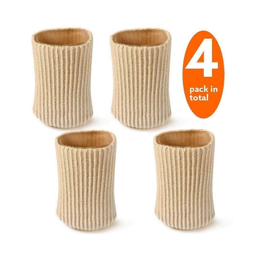 Gel Toe Caps,4 Pcs/Pack for Big Toes, Toe Covers,Toe Protectors (Brown)