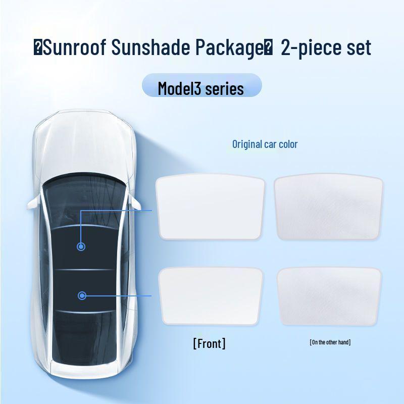 Tesla Model Y/3 Panoramic Sunroof Sunshade - Heat Insulation & Sun Protection