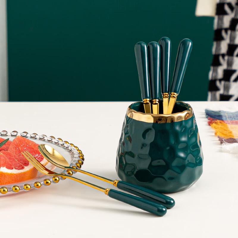 ZISIZ Simple Stainless Steel Fruit Fork Set