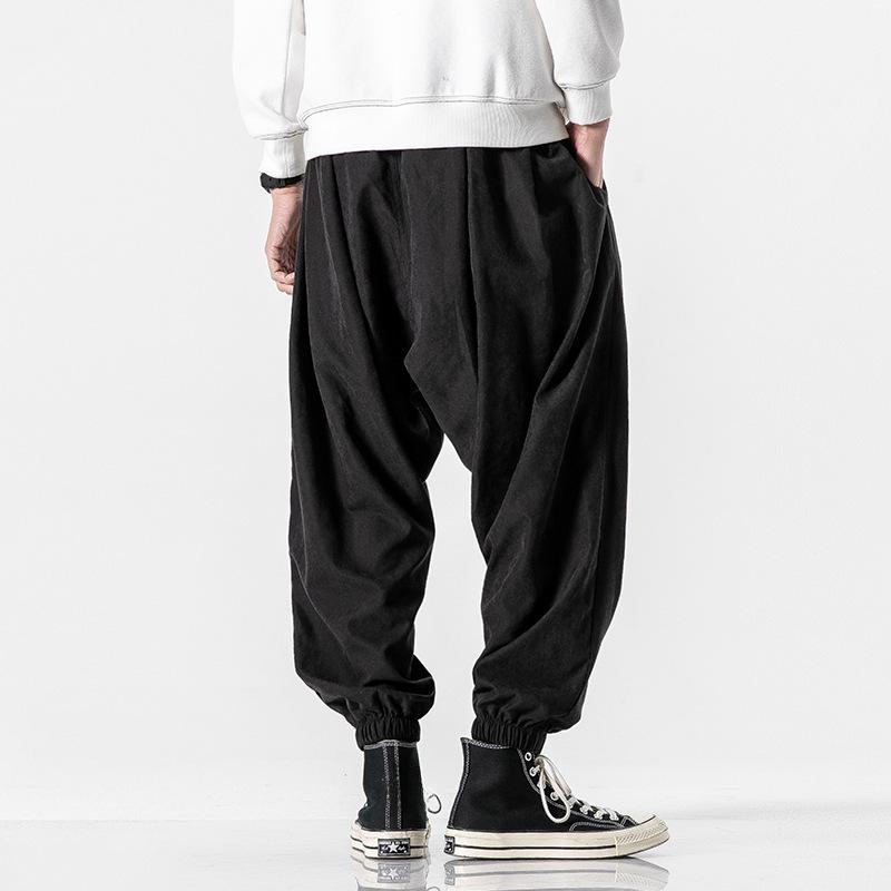 Men's Japanese Retro Straight Wide-leg Sweatpants Summer Loose Bloomers Foot Casual Pants