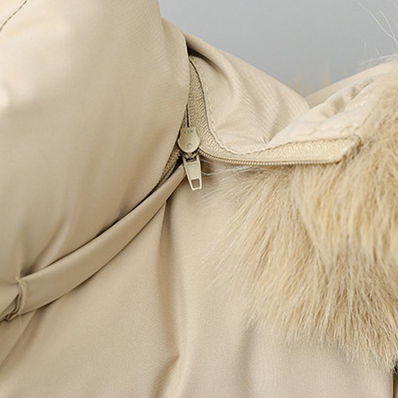 Winter Short Parkas Women's Padded Clothes Add Velvet Thicken Outerwear Fur Collar Removable Hooded Coats Warm Jackets