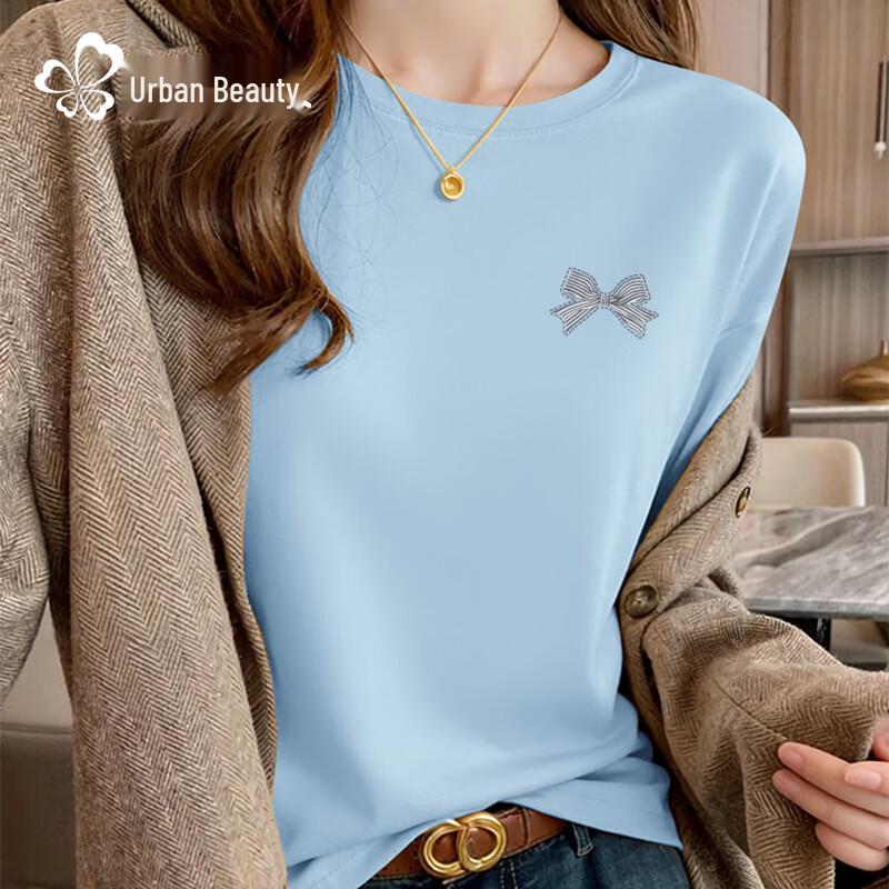 Dushi Liren Women s Pure Cotton Long Sleeve T-Shirt with SR Chest Mark S