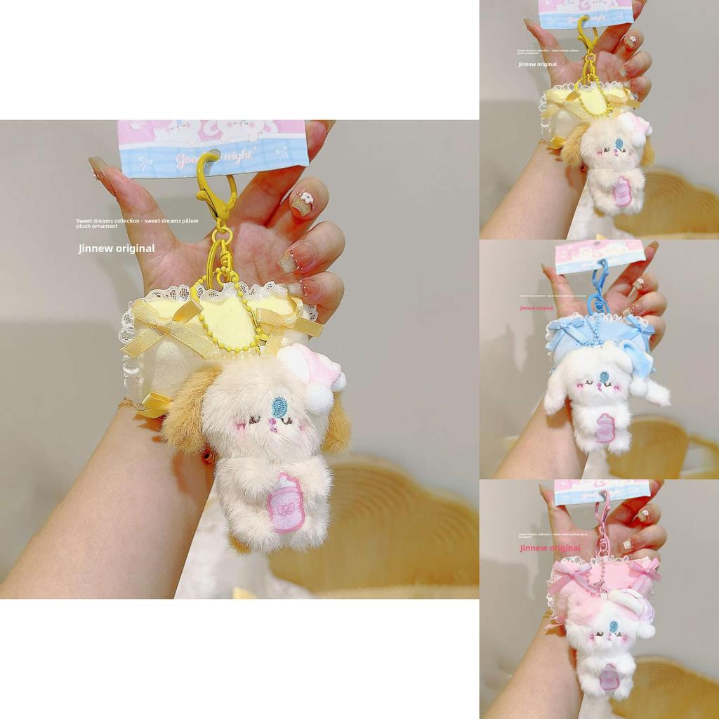 Sleeping Rabbit Cat Plush Pendant With Pillow Design For Kids And Anime Enthusiasts