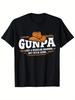 Men'S Vintage Western Cowboy T-Shirt - "Gunpa Like a Regular Grandpa But with Gu
