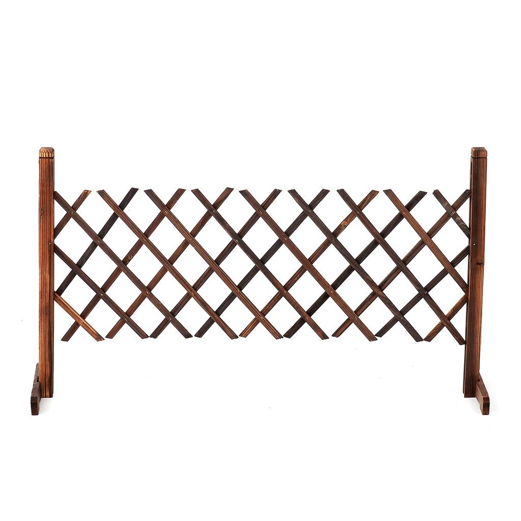Ekspanderende Hagevegggjerde i Tre Planteklatrestativ Skjerm Dekorativt Hagegjerde for Gårdshage 100*70*24CM