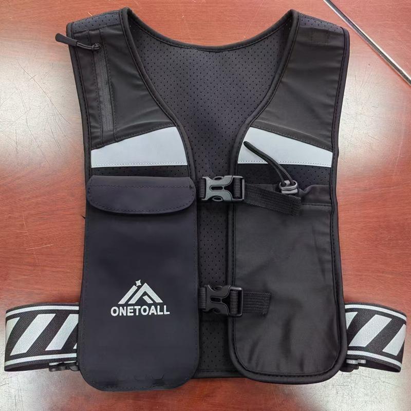 

1pcs Lightweight Outdoor Running Reflective vest Cycling Breathable Chest Phone Bag Mountaineering Hydration Vest Pack 57x31cm