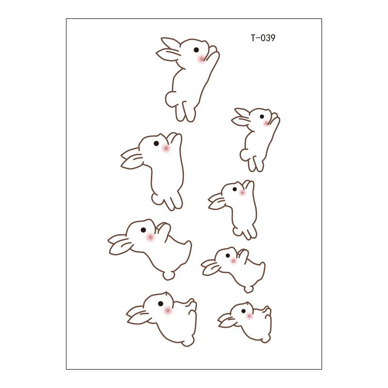 Schönheitsaufkleber Cartoon Tattoo Aufkleber Niedlicher Temporärer Tattoo Aufkleber Klein Frisch Wasserdichter Tattoo Aufkleber