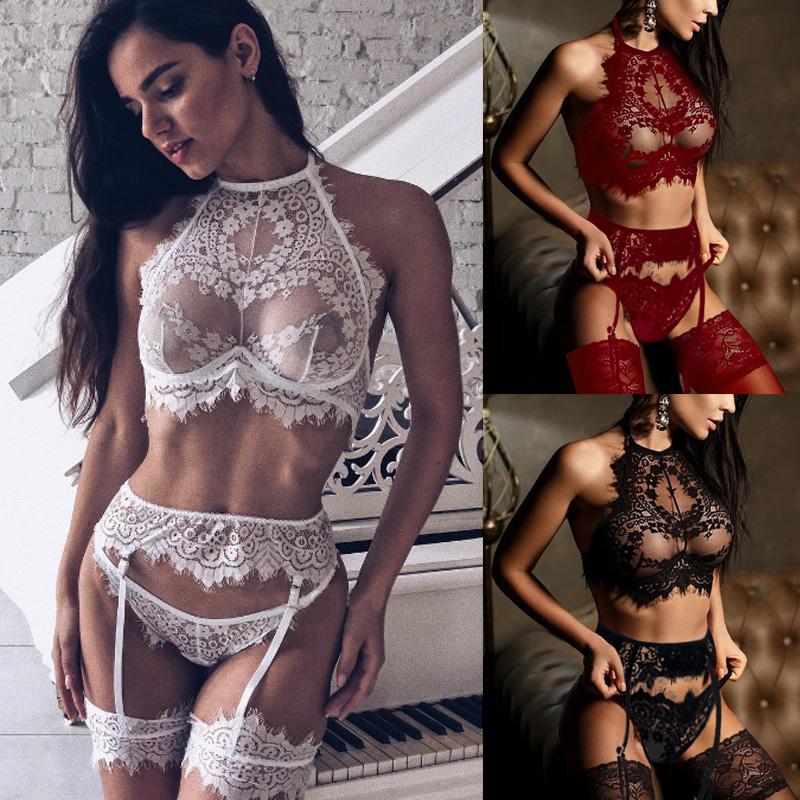 Women Sexy Lingerie Lace Bra Set Underwear Sexy Panty Bandage Set Erotic Lingerie Dress Bra Briefs Set Exotic Apparel Lenceria