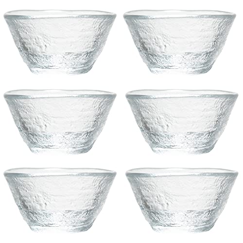 Toyo Sasaki Glass Sake Glasses, 40ml, Set of 6, Made In Japan, Ochoko (Choko), Commercial-Grade Glassware, WA57
