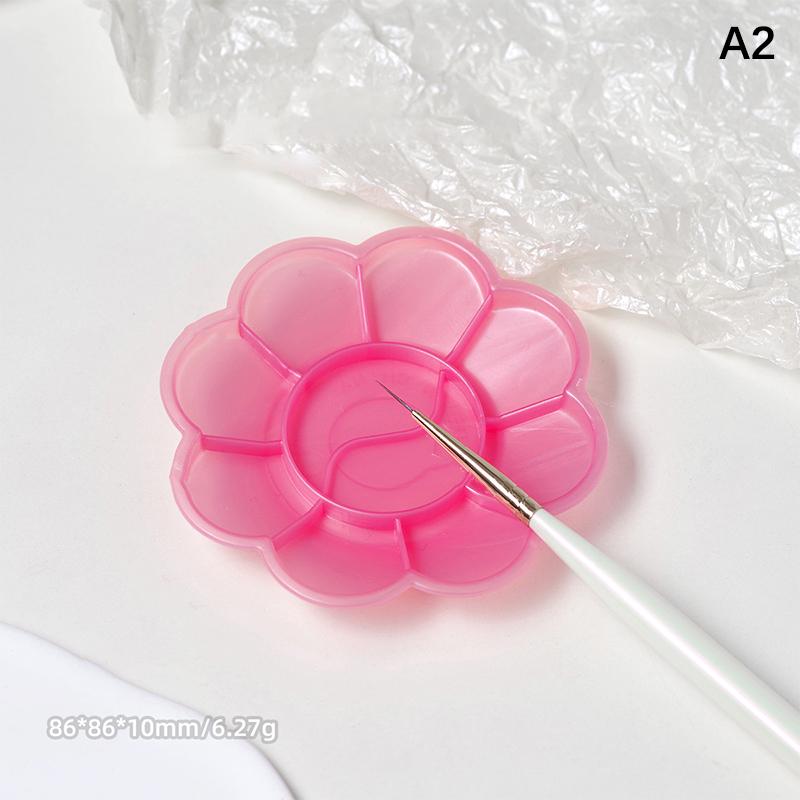 8 Holes Nail Art Color Palette With Display Stand Uv Gel Polish Holder Diy Drawing Paint Dish Manicure Tool