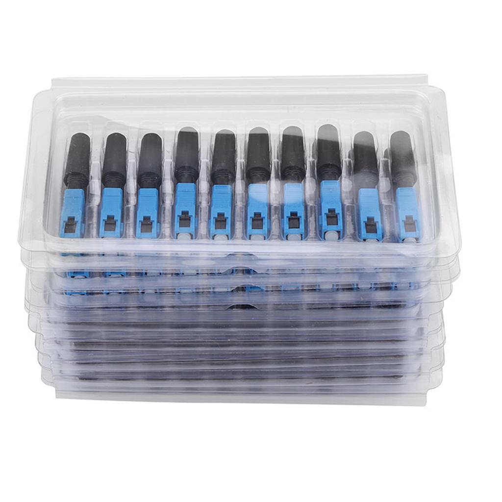 100pcs Embedded SC Optic Fiber Quick Fast Connector Adapter for FTTH