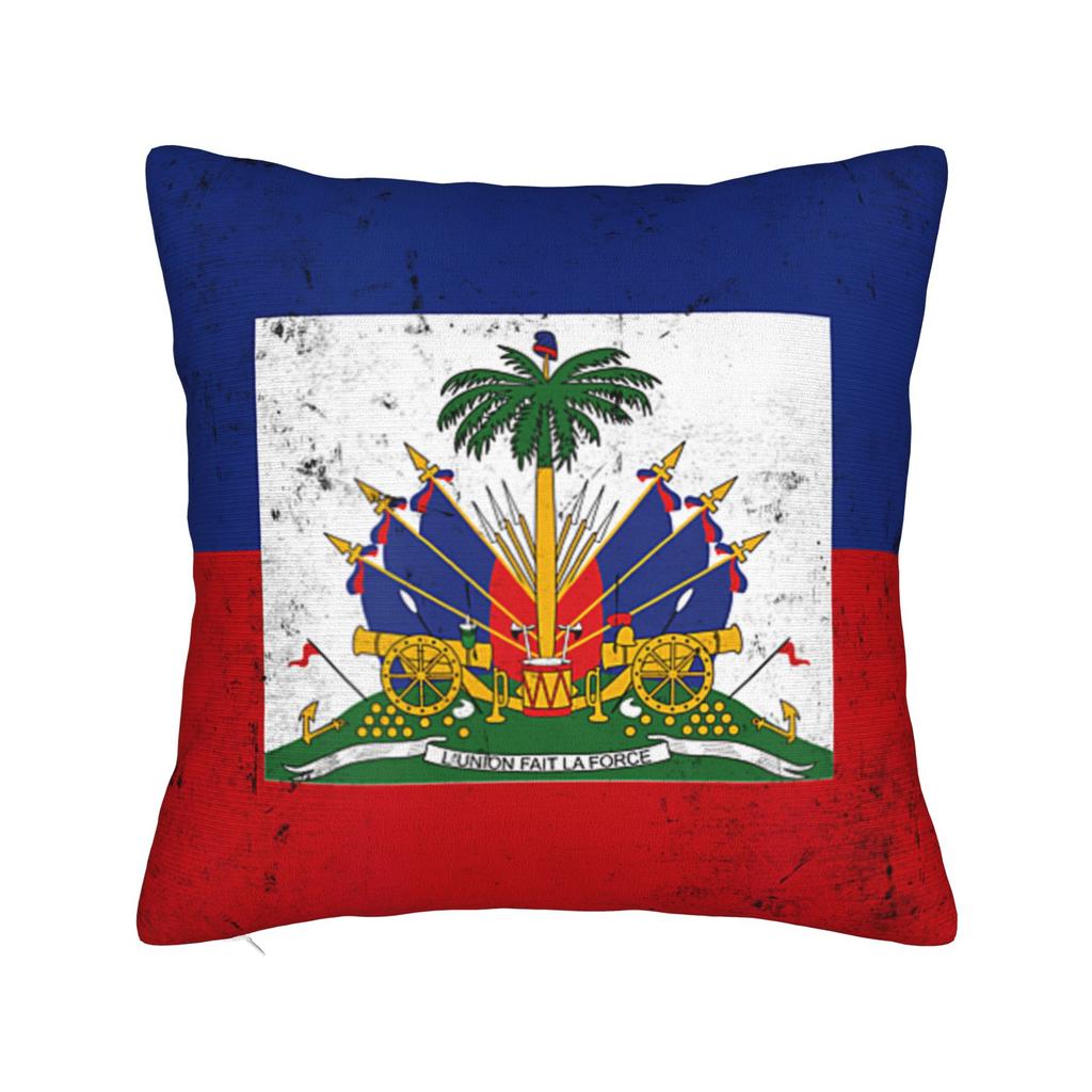 Pillow Case Haiti FlagCountry Map Soft Pillow Cover For Sofa Home Decoration Fashion Pillowcases