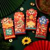 4/6PCS New Year Red Envelope Year of The Horse Red Chinese Hongbao Money Envelopes Hongbao Bag The Year of Horse Lucky Money Bag