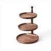 Wooden Key Tray, Entryway Organizer, DoubleTier Catchall Stand, Minimalist Decor Rect 2Layer Acacia