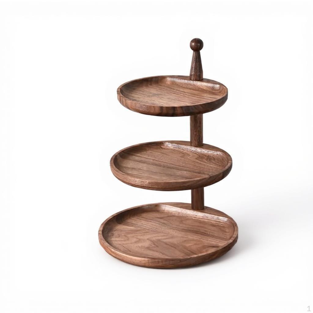 Wooden Key Tray, Entryway Organizer, DoubleTier Catchall Stand, Minimalist Decor Rect 2Layer Acacia