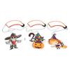 3Pcs Halloween Parachute Paper Pendant Pumpkin Skull Witch Shape Halloween Parachute Lantern Decor DIY Hanging