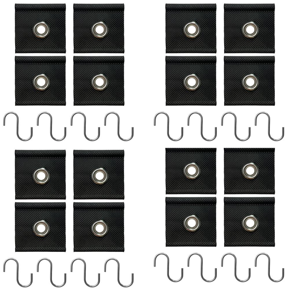 4Pcs S Shaped Camping Awning Hooks Clips RV Tent Hangers Light Hangers with Holes Caravan Camperb for Home Auto Accessories