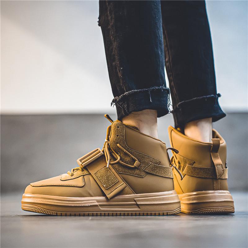 Fashion Men's High Top Sneakers Men's Skateboard Shoes Platform Casual Mens Sneakers