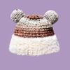 2025 Cute Bear Wool Hat Plush Warm Big Head Circumference Knitted Hat Headgear Season