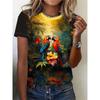 Fashion Women's T-shirt for Girls Summer Short Sleeve Sexy Girls Clothes Day of the Dead Undead Skull Pattern oversized T-shirts