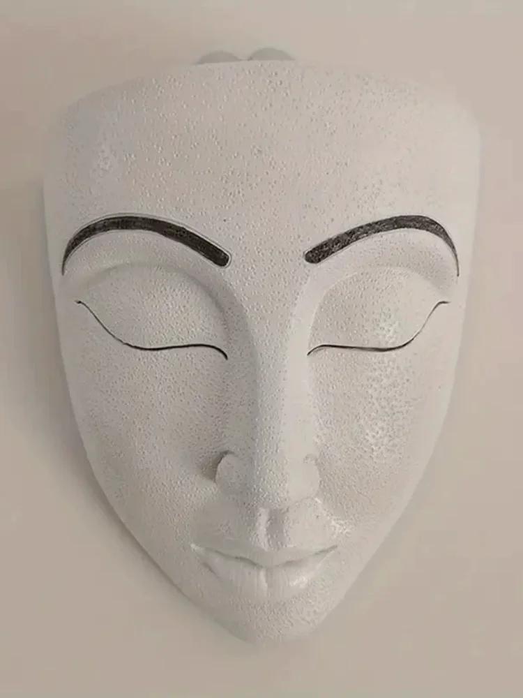 Creative Human Face Flower Pot Mask Vase Plant Pot Resin Craft Wall Mounted Flower Pot Home Balcony Garden Fence Wall Decoration