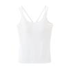 Summer Style Backless Camisole with Beautiful Back and Latex Chest Pad - Women's Breathable No Bra Tank Top