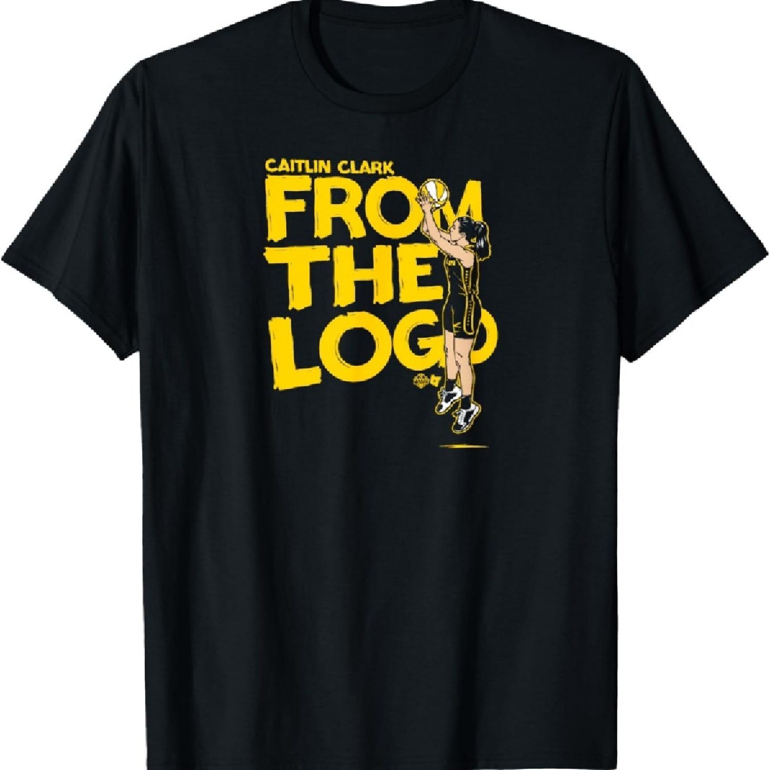 

BreakingT Caitlin Clark - From the Logo - Indiana Basketball T-Shirt, Small S