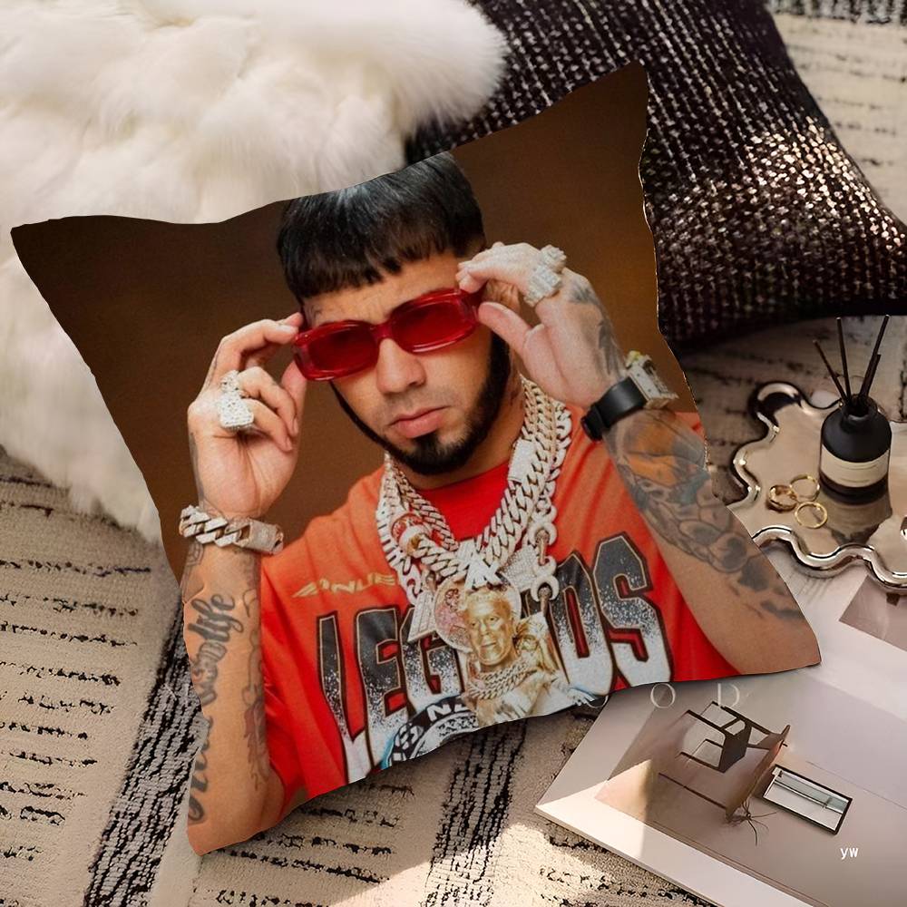 Classic Rapper Anuel Aa Music Cushion Cover Pillow Cover Decor Pillowcase Printed Cushion Case For Couch