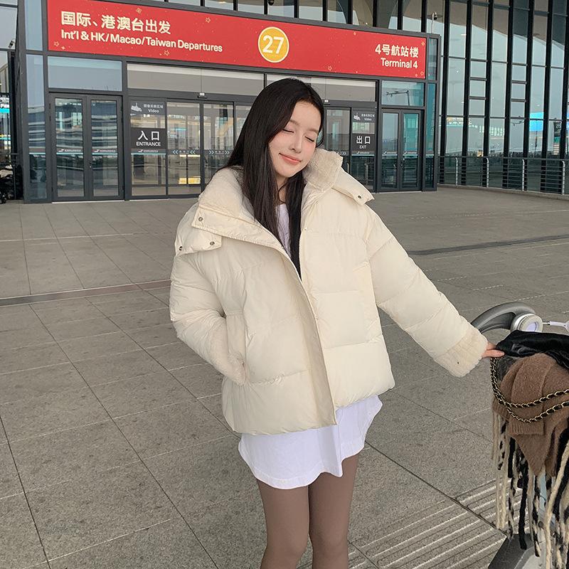 

Down Cotton-padded Jacket Women s Winter New Little Padded Lamb Wool Cotton-padded Jacket M
