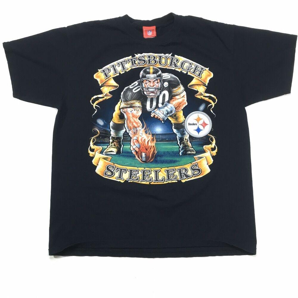 

Редкие футболки унисекс Vtg Pittsburgh Steelers Nfl Football с героями мультфильмов в стиле ретро