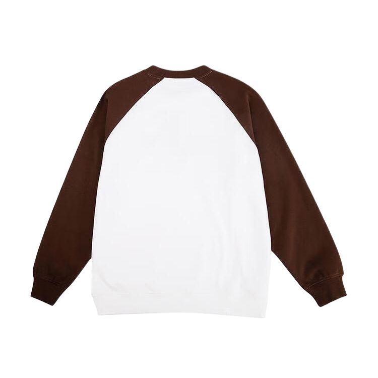 Converse Sweatshirts Unisex White/Brown Color Crew Neck Moderate UCJ082-J9T