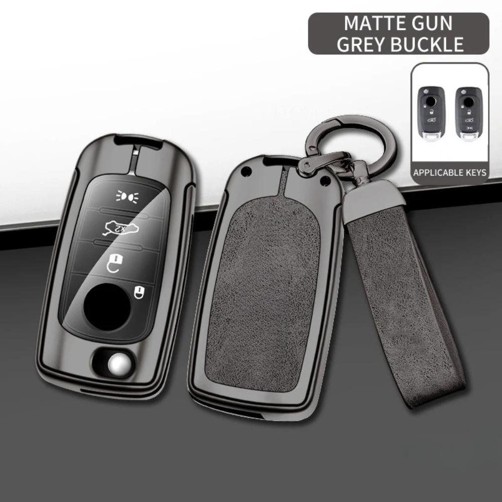 Suitable for Fiat TIPO 2016 2017 2020 2021 Zinc Alloy Car Key Case Leather High-end Car Key Shell Key Cover Accessories