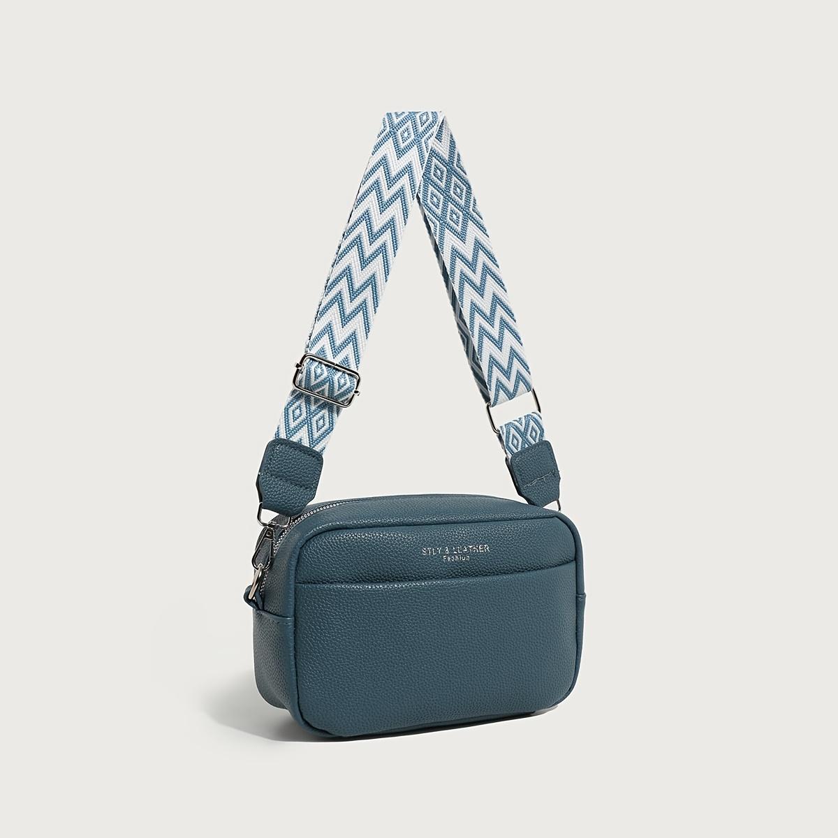 

Elegant Beige Blazer with Colorful Strap Crossbody Bag Adjustable Shoulder Strap, Zip Closure, Polyester Lining,Stylish Accessory for Casual