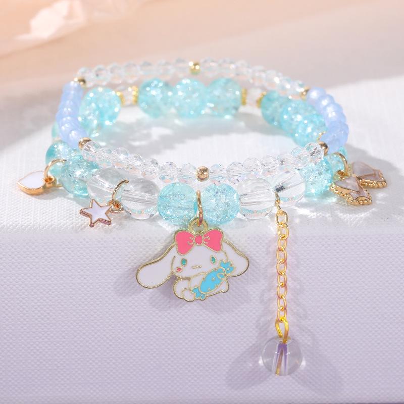 Cinnamoroll & My Melody Crystal Beaded Friendship Bracelet - High-End Versatile Women's Jewelry