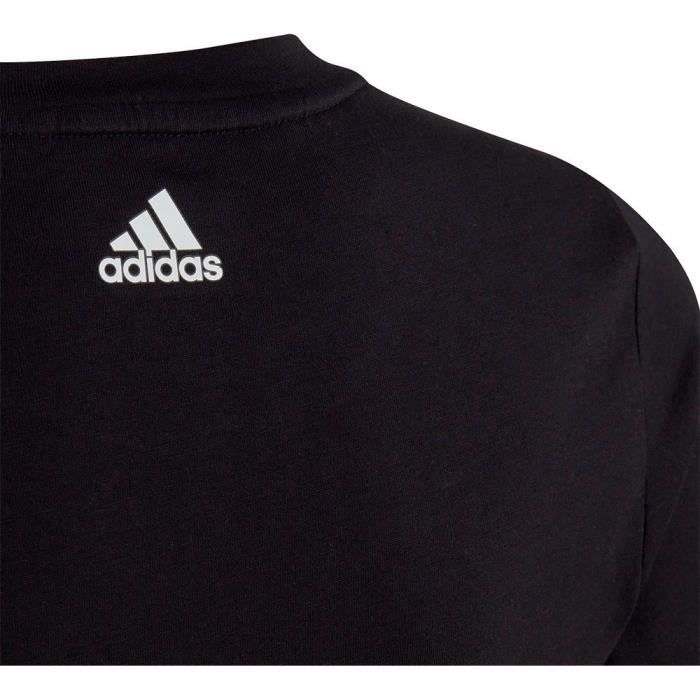 T-Shirt - Adidas - G Lin T - Noir - Ajustée - 100% Coton - 13 ans Fille