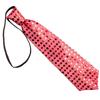 Electric LED Light Up Shinning Sequins Tie Luminous Glitter Paillette Necktie Pre-Tied Neck Wear Party Club Neckwear