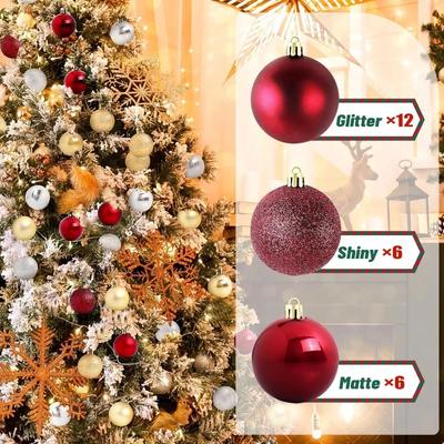 Vánoční koule ozdoby nerozbitné plastové dekorativní závěsné koule na ozdoby vánočního stromku sváteční dekorace na sváteční párty