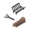 Miniature Dollhouse Firewood Rack Set With Firewood and Tongs For 1/12 Scale Model Scene And Craft Model Project Decors
