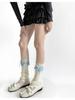 Colorful Lace Bow Ballet-Style Calf Socks: Autumn & Winter Leg Warmers