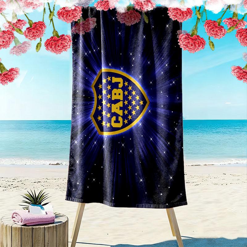 Club Atlético Boca Juniors Print Strandtuch, Großes Weiches Schnelltrocknendes Handtuch für Strand Camping Schwimmen