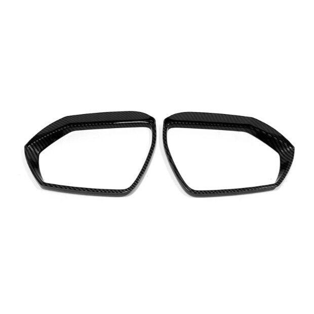 For Hyundai Elantra 2021 2022 2023 2024 Carbon Fiber Mirror Rain Eyebrow Trim 2X