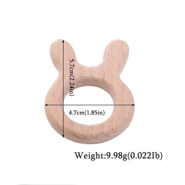1pc Baby Teether Wooden Animal Pacifier Pendant BPA Free Beech Koala Rodent Baby Gym Accessories Teeth Pendant Children'S Goods