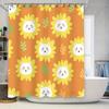 Vibrant Animal Print Shower Curtain For Bathroom Decoration Sunflower Bear Design In Multiple Sizes