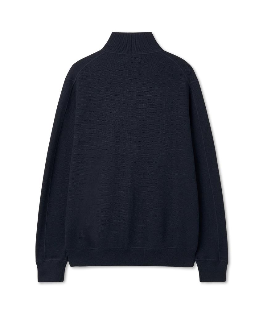 POLO RALPH LAUREN Full Zipper Cotton Sweater - Navy