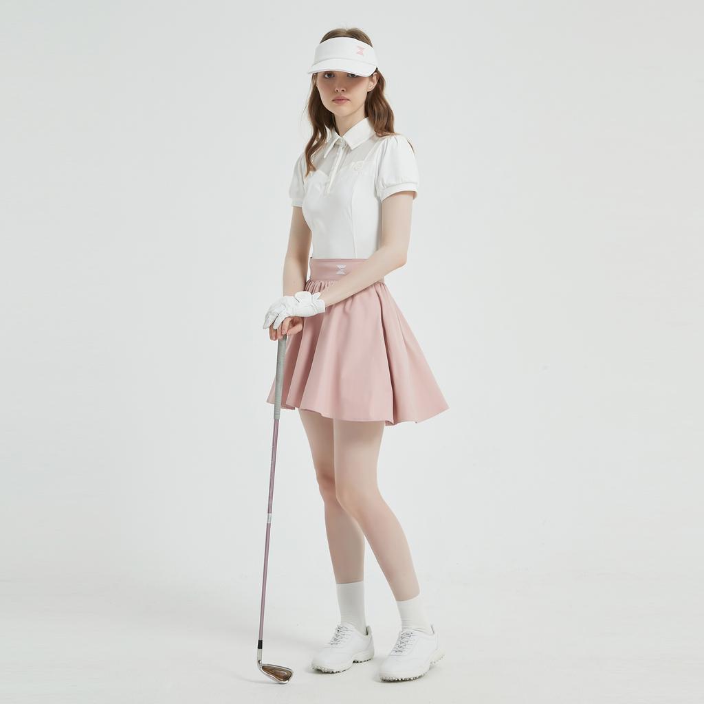 I Parka High-Waisted Flare Skirt (Light Pink)