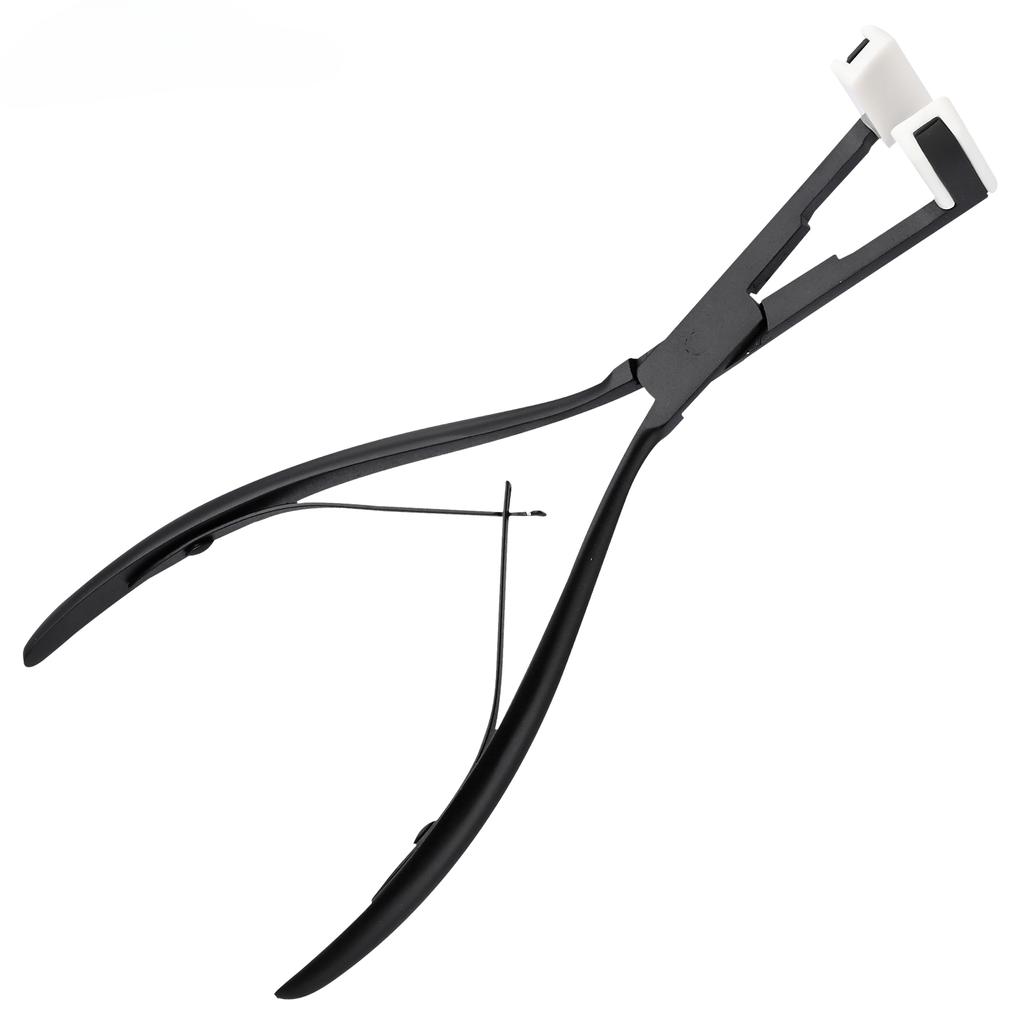 Hajhosszabbító fogó Rozsdamentes acél hajhosszabbító eszköz Tömítőfogó ragasztós hajhosszabbításhoz Szilikon betétes pofák