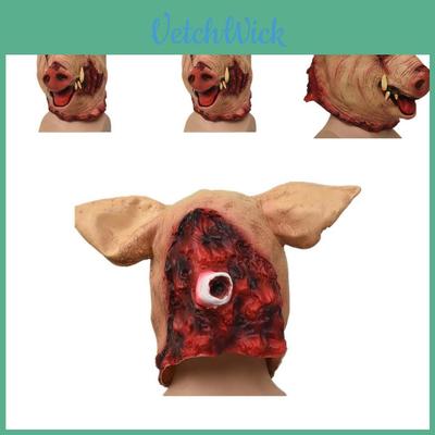 Funny Wild Boar Head Mask For Halloween Party Unique Latex Animal Costume Accessory